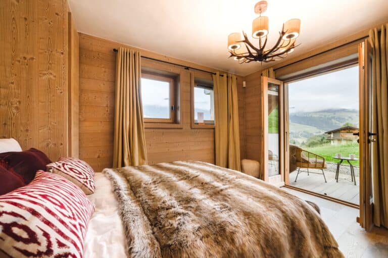 Chalet Bedroom with Mountain Views